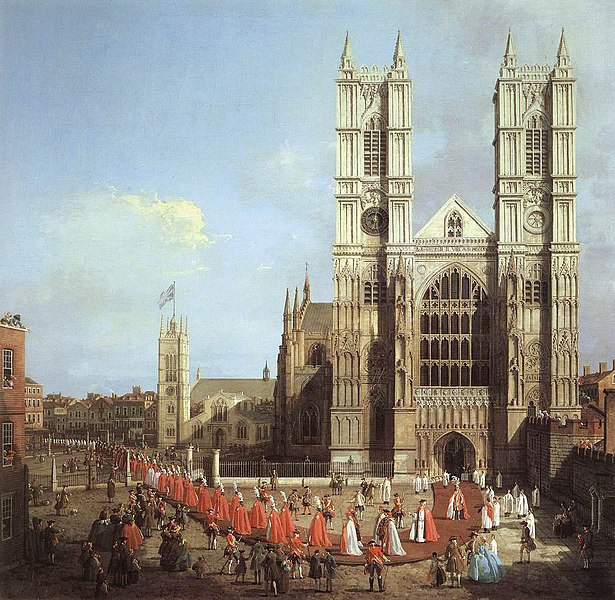 Obra de Canaletto 'Abadía de Westminster, con la procesión de los caballero del "Bath"'